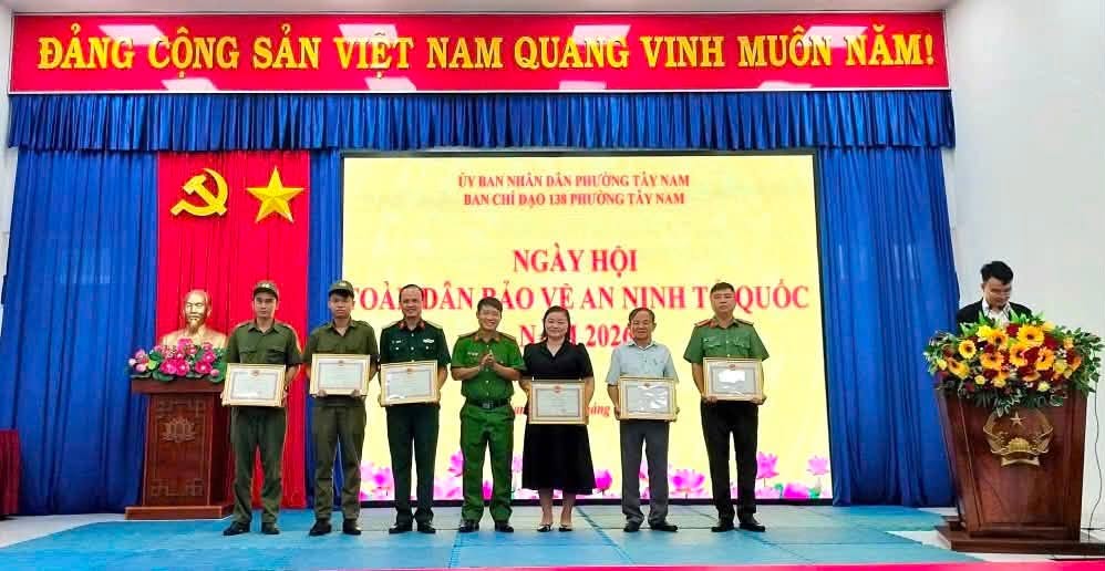 PHƯỜNG TÂY NAM TỔ CHỨC NGÀY HỘI VÌ AN NINH TỔ QUỐC NĂM 2026